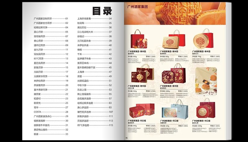 品牌月饼画册内页
