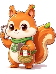 慧小松 —— 慧林AI吉祥物,戴绿围巾招手迎宾